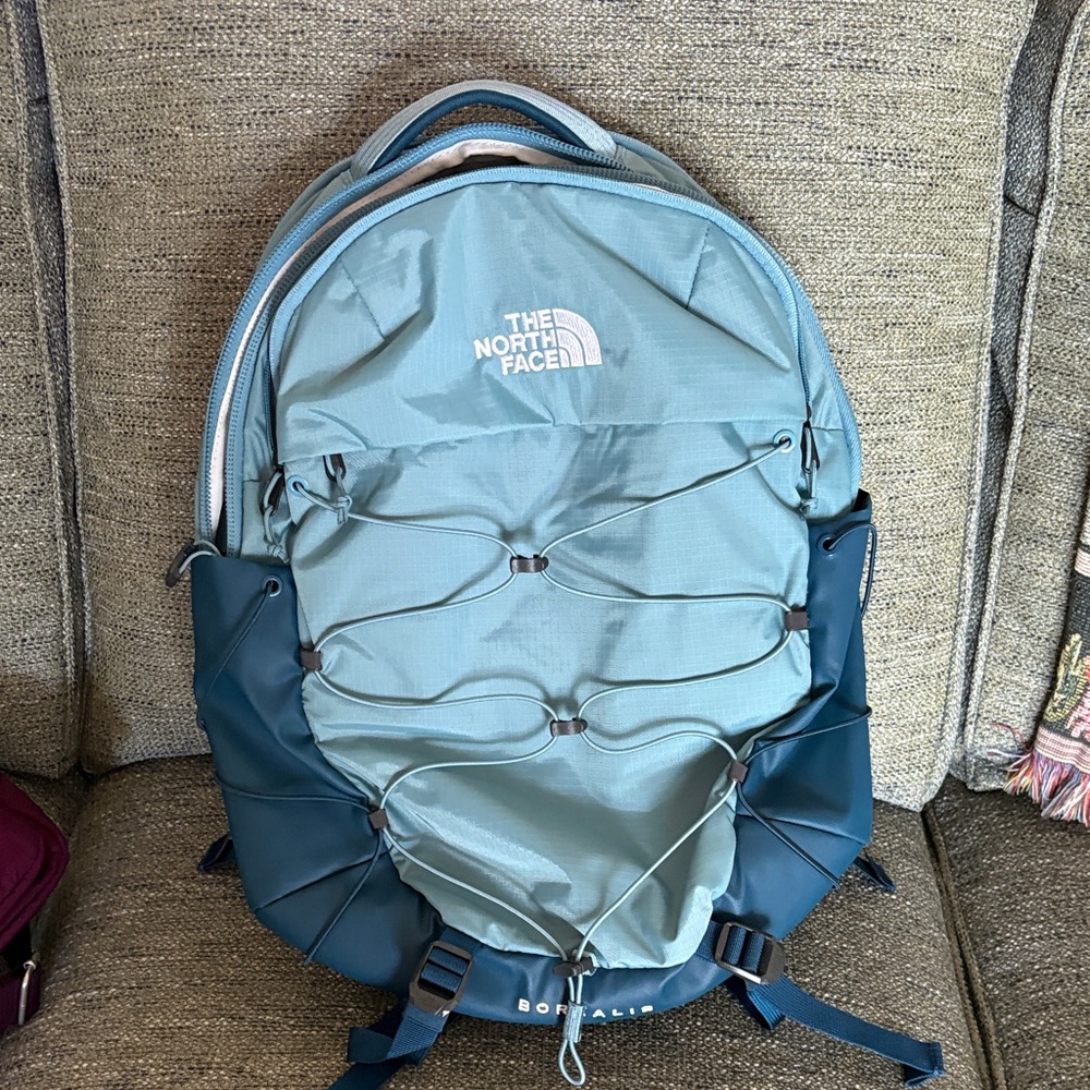 The North Face Teal and Navy Backpack